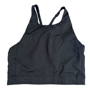 Forever 21 High‎ Neck Longline Black Sports Bra size Small